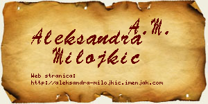 Aleksandra Milojkić vizit kartica